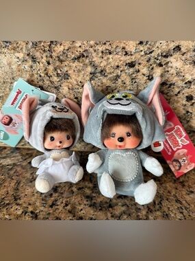 Monchhichi Tom & Jerry Plush Set NWT